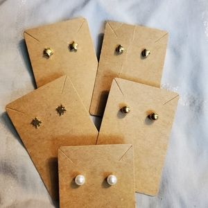 5 pair of earrings